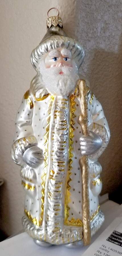 Kurt Adler Christmas Ornament Elegant Santa-Silver - Boxed by Kurt Adler-1