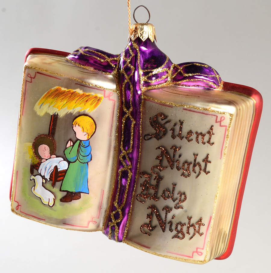 Kurt Adler Christmas Ornament Bible-Silent Night Holy Night - Boxed by Kurt Adler-1