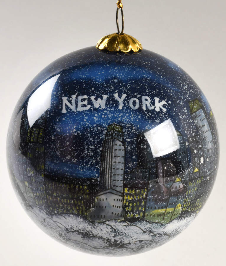 Kurt Adler Christmas Ornament Christmas In New York - Chuck Fischer - Boxed by Kurt Adler-1