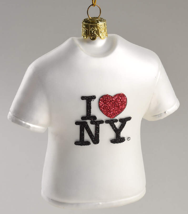 Kurt Adler Christmas Ornament I Love Ny T Shirt - No Box by Kurt Adler-1