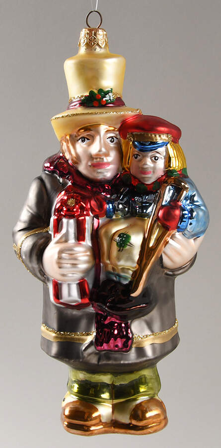 Kurt Adler Christmas Ornament Bob Cratchit & Tiny Tim - With Box by Kurt Adler-1