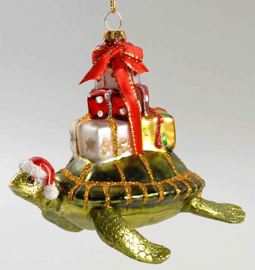 Kurt Adler Christmas Ornament Sea Turtle With Gifts - Boxed by Kurt Adler-1
