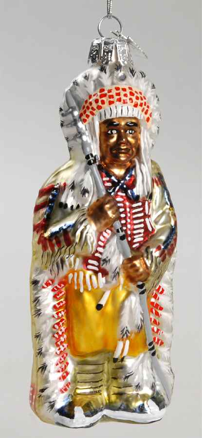 Kurt Adler Christmas Ornament Indian Chief - Boxed by Kurt Adler-1