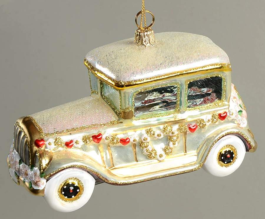 Kurt Adler Christmas Ornament Marriage Car - Boxed by Kurt Adler-1