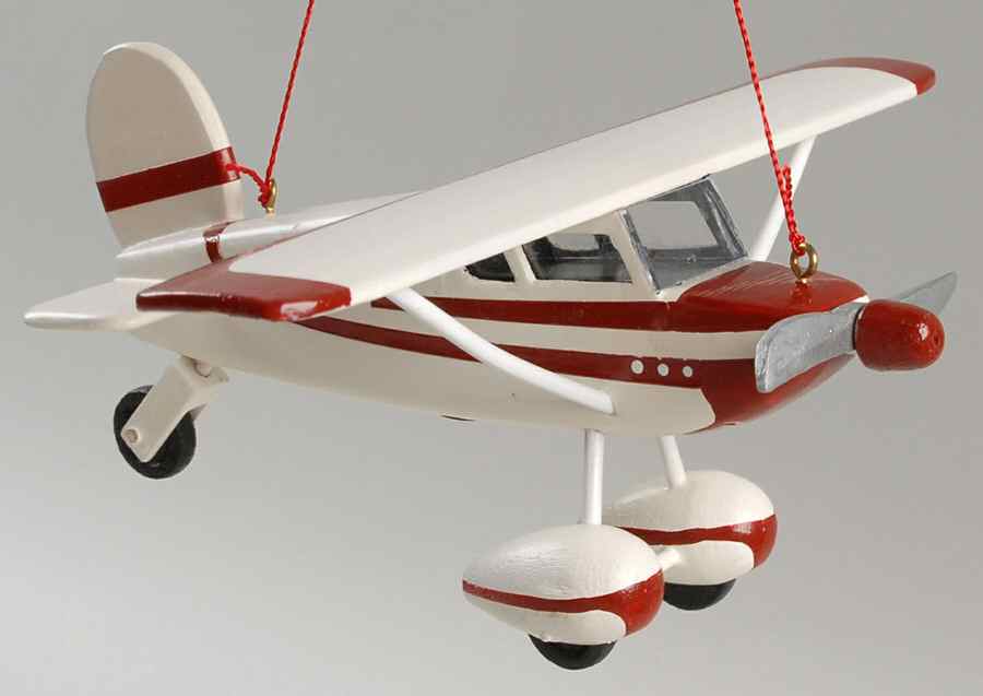 Kurt Adler Christmas Ornament Cessna 140a Airplane Ornament - Boxed by Kurt Adler-1