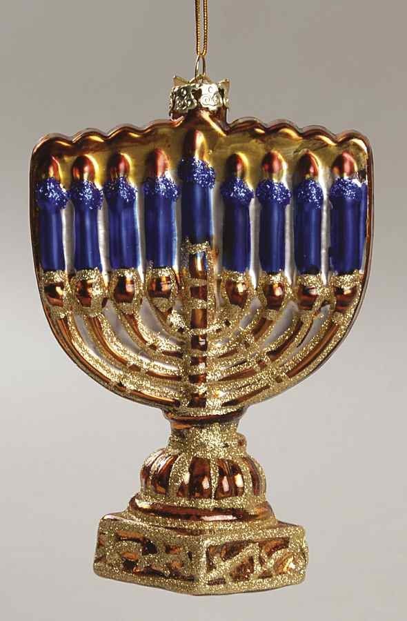 Hanukkah - Noble Gems Menorah - Boxed by Kurt Adler-1