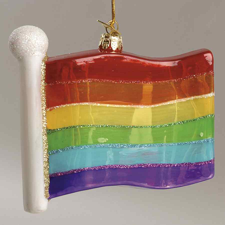 Kurt Adler Christmas Ornament Gay Pride Flag - Boxed by Kurt Adler-1