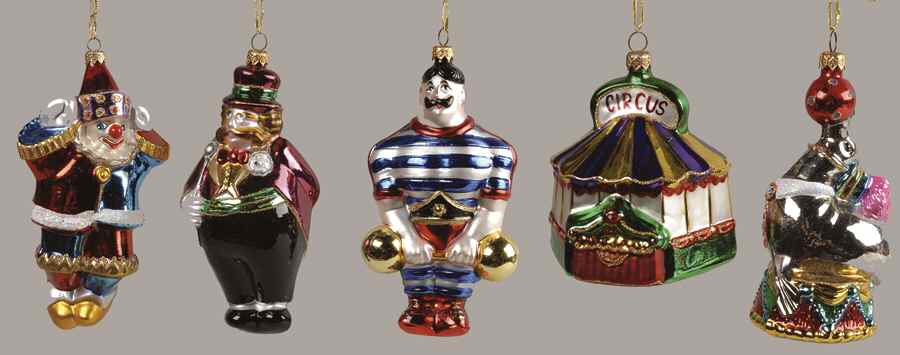 Kurt Adler Christmas Ornament Circus-Set Of 5-Boxed - Boxed by Kurt Adler-1
