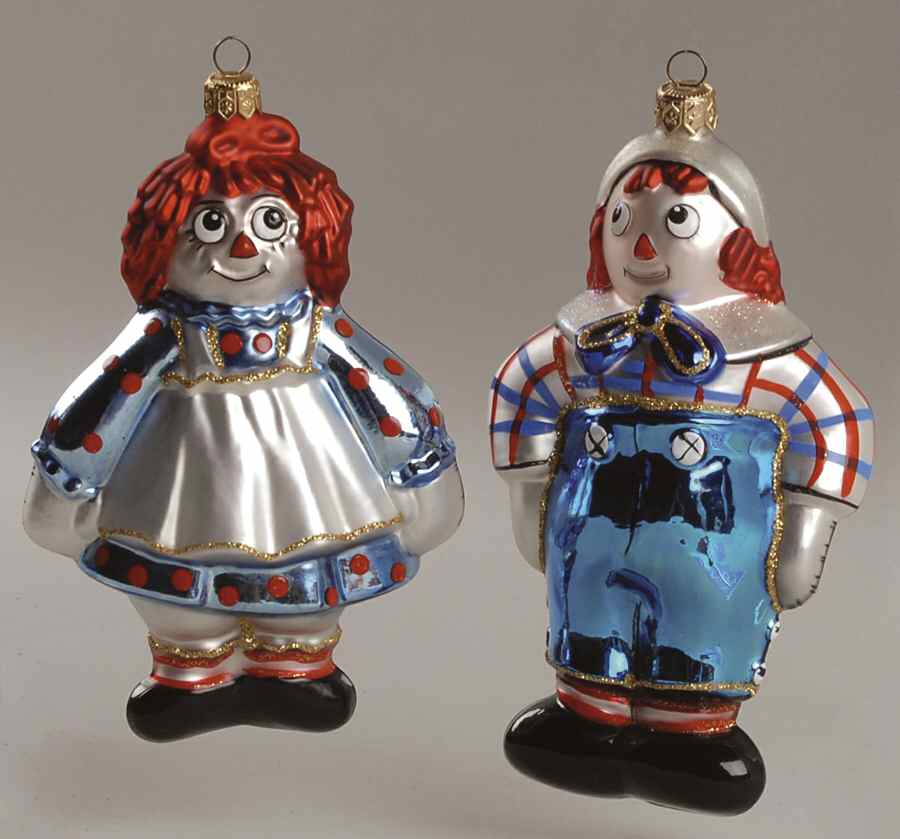 Kurt Adler Christmas Ornament Raggedy Ann & Andy - With Box by Kurt Adler-1