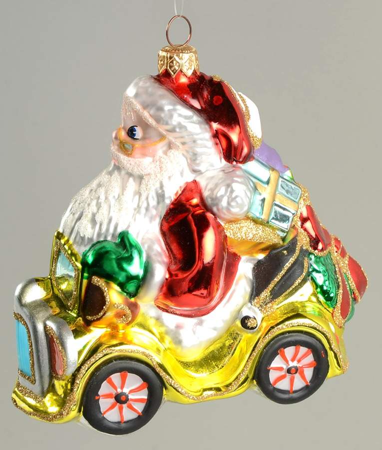Santa Collection Santa On Car - No Box by Kurt Adler-1