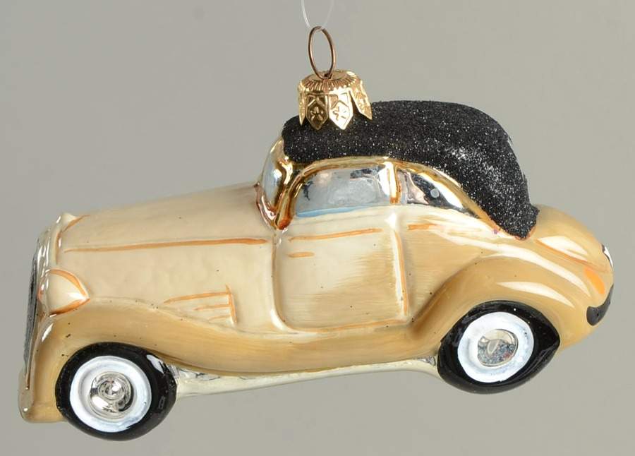 Kurt Adler Christmas Ornament Old Car-Tan - Boxed by Kurt Adler-1