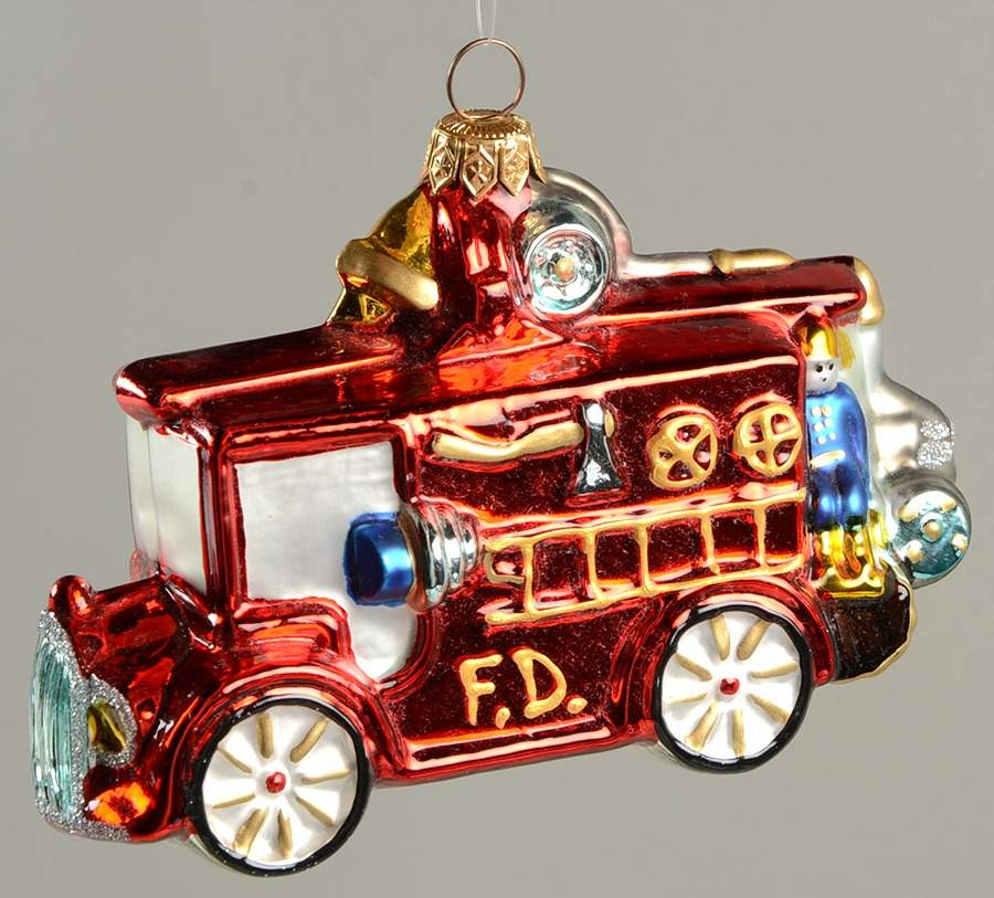 Kurt Adler Christmas Ornament Fire Engine - Boxed by Kurt Adler-1