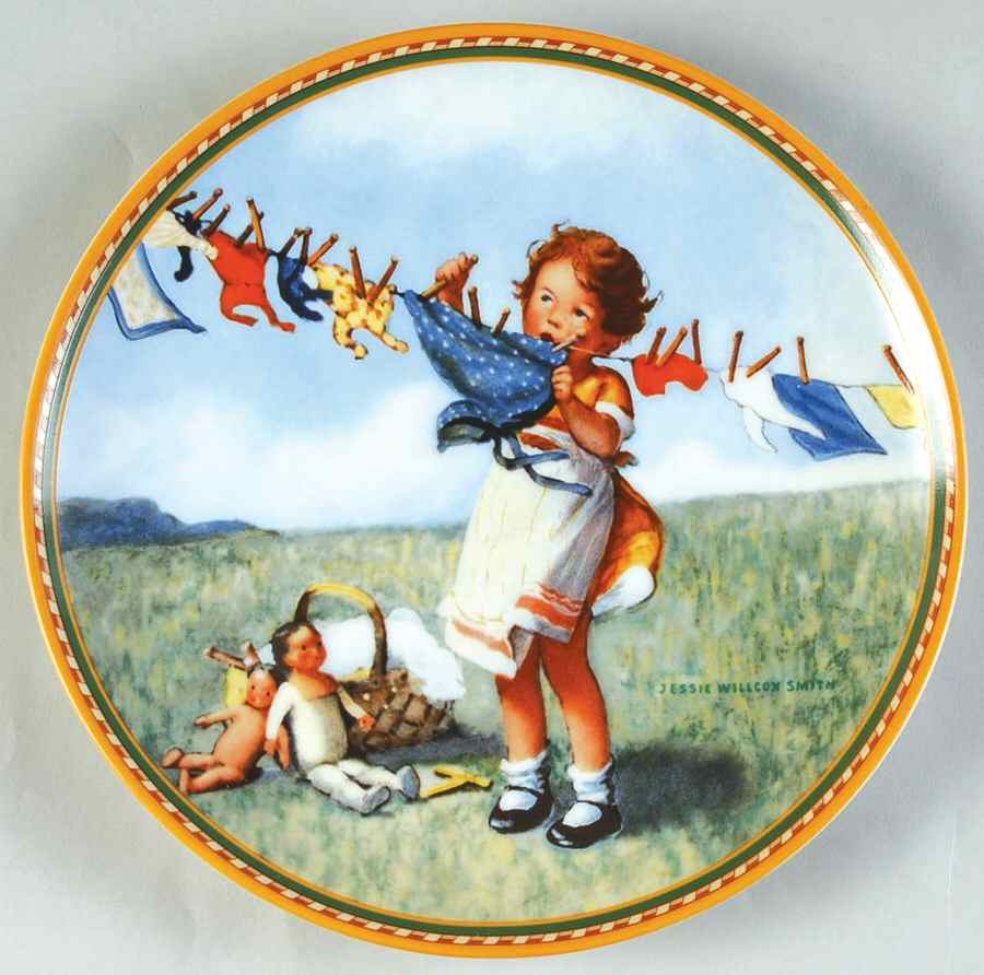 Not So Long Ago Wash Day For Dolly - No Box by Edwin Knowles-1