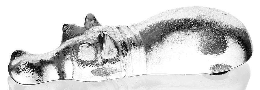 Kosta Boda Figurines Swimming Hippopotamus - No Box by Kosta-Boda-1