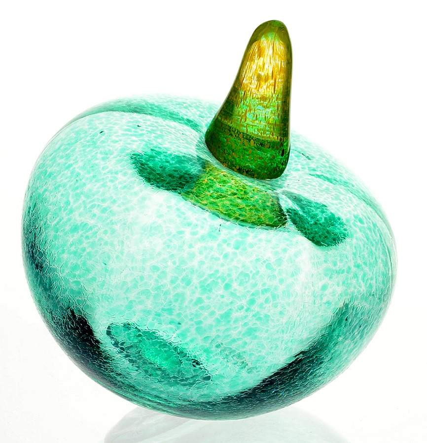 Kosta Boda Figurines Gourd-Blue With Yellow Stem - Boxed by Kosta-Boda-1