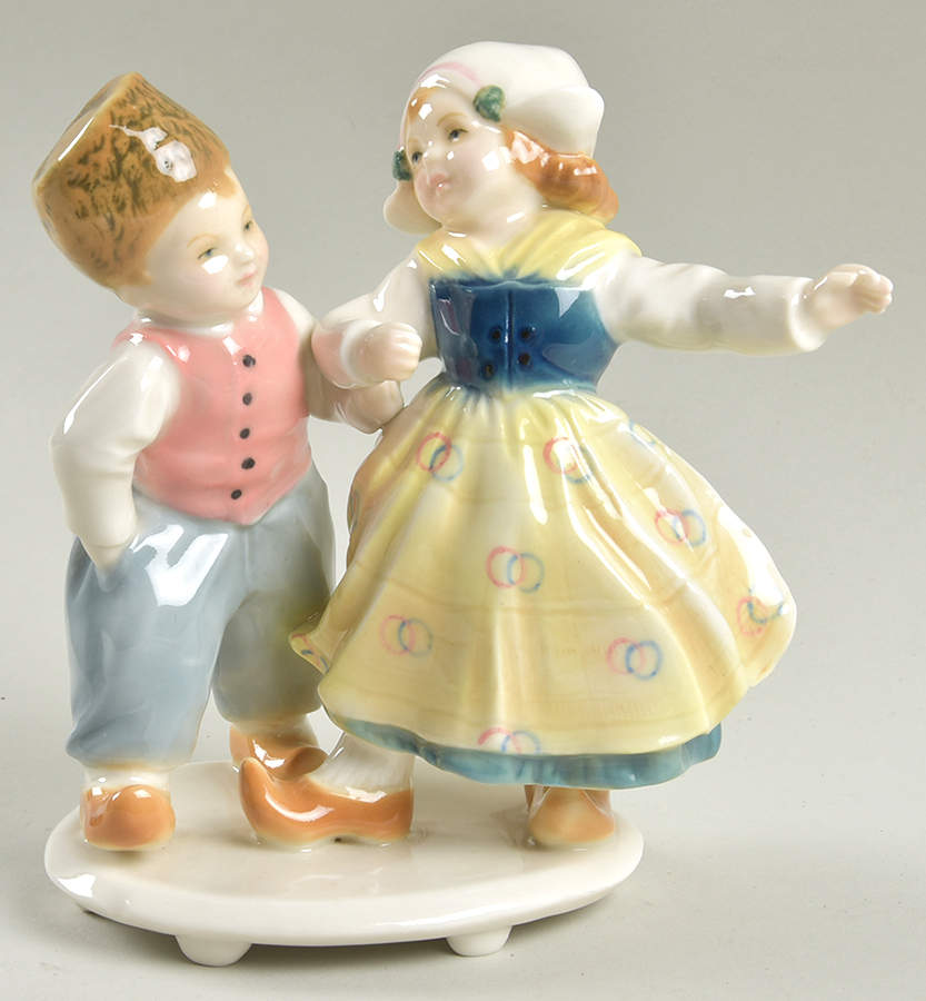 Karl Ens Figurine Dutch Boy And Girl Dancing - No Box by Karl Ens-1