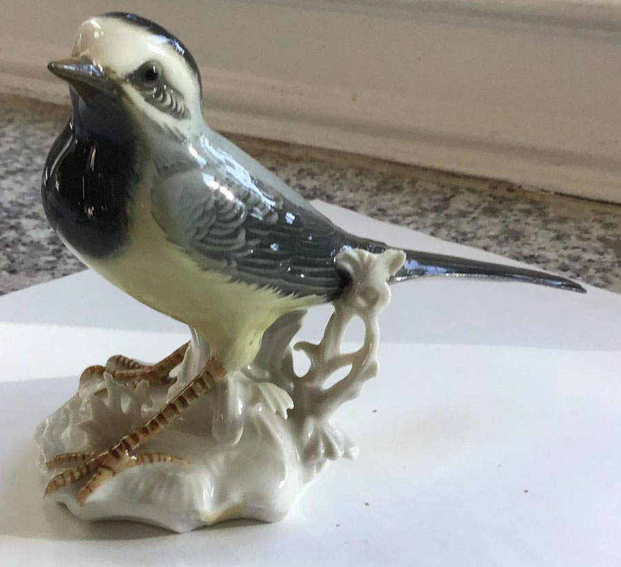 Karl Ens Figurine Bird-Gray & White - No Box by Karl Ens-1