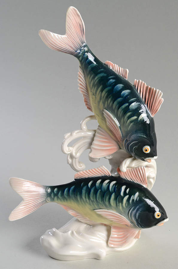 Karl Ens Figurine Pair Of Fish - No Box by Karl Ens-1