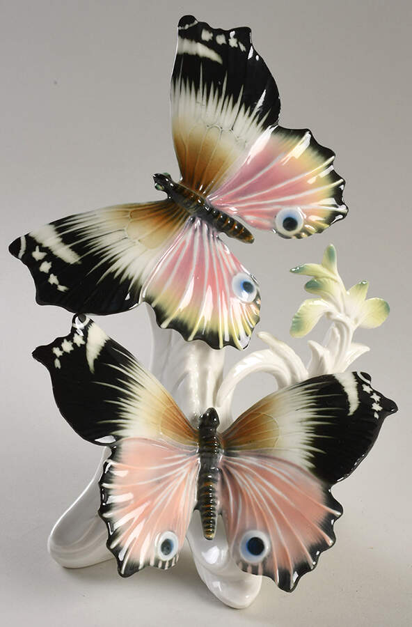 Karl Ens Figurine Pair Of Butterflies - No Box by Karl Ens-1