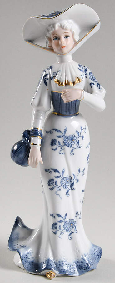 KPM Figurines Victorian Lady With Bag - No Box by KPM-1