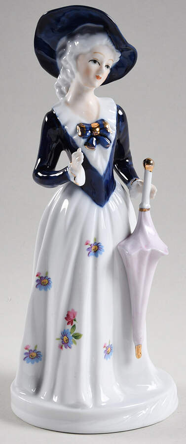 KPM Figurines Victorian Lady With Umbrella - No Box by KPM-1