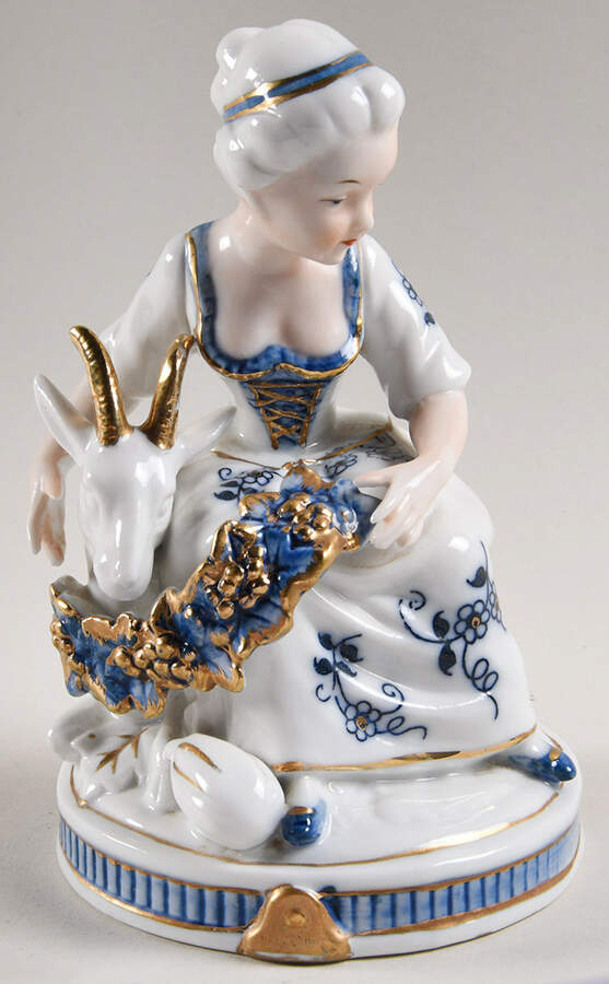 KPM Figurines Woman With Goat - No Box by KPM-1