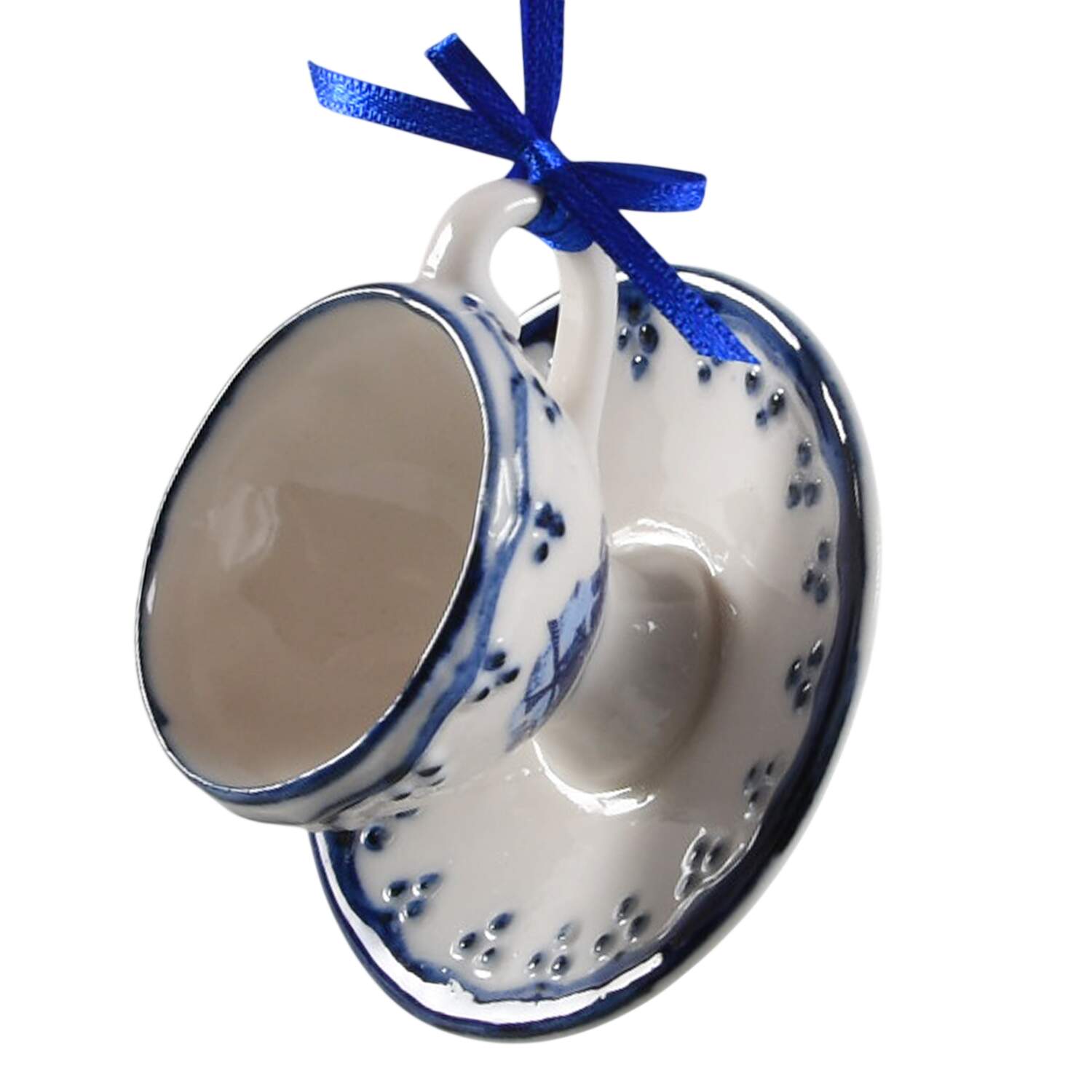 China & Lace - Delft Blue Cup & Saucer A - No Box by Kurt Adler-1