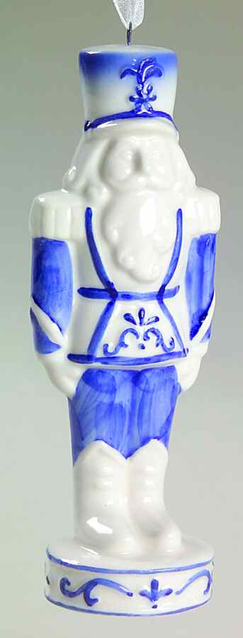 China & Lace - Delft Blue Nutcracker White Boots - No Box by Kurt Adler-1