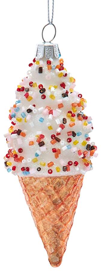 Sweet Shoppe White Ice Cream Cone - No Box 39b by Kurt Adler-1