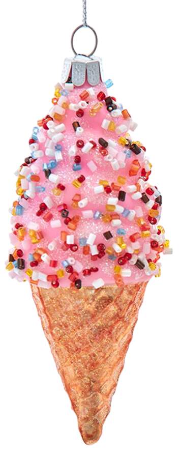 Sweet Shoppe Pink Ice Cream Cone - No Box 39a by Kurt Adler-1