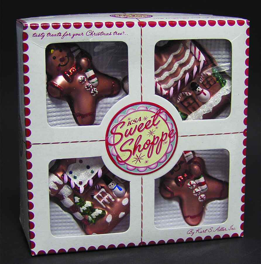 Sweet Shoppe Gingerbread-Set Of 4 - Boxed by Kurt Adler-1