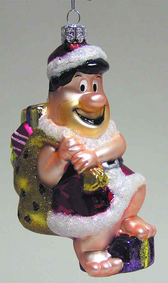 Hanna-Barbera Ornaments Fred Flinstone Santa - No Box by Kurt Adler-1