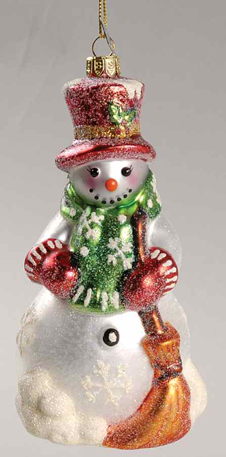 Wynterclaus Collection Vintage Snowman-Red Hat - No Box by Kurt Adler-1