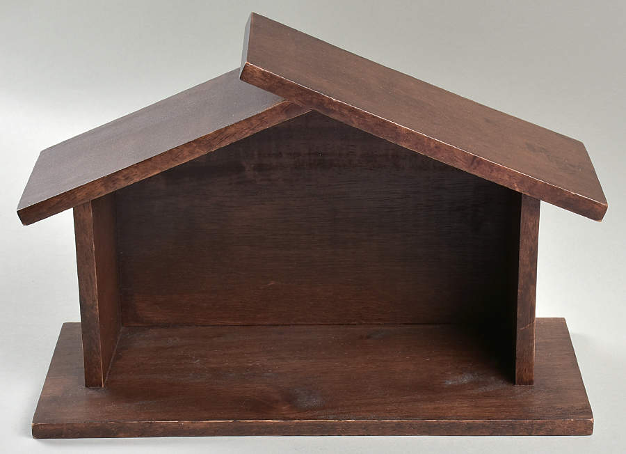 Nativity Wooden Creche - Creche/Stable-Wood by Kirk Stieff-1