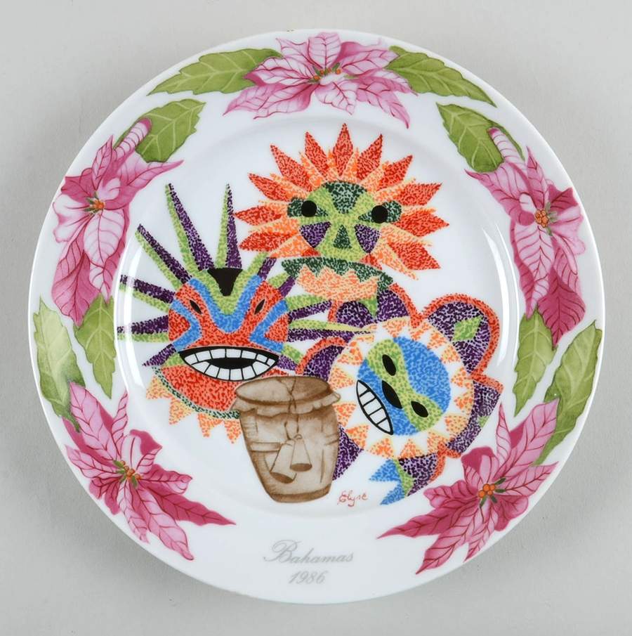 Bahamas Plates 1986-Junkanoo & Poinsettia - Boxed by Kaiser-1