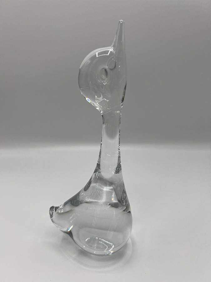 FM Konstglas Art Glass Duck Stretching-Medium - No Box by Konstglas (Ronneby)-1