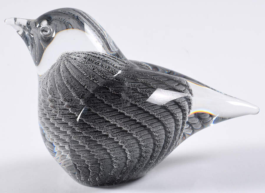 FM Konstglas Art Glass Bird Tail Down - No Box by Konstglas (Ronneby)-1