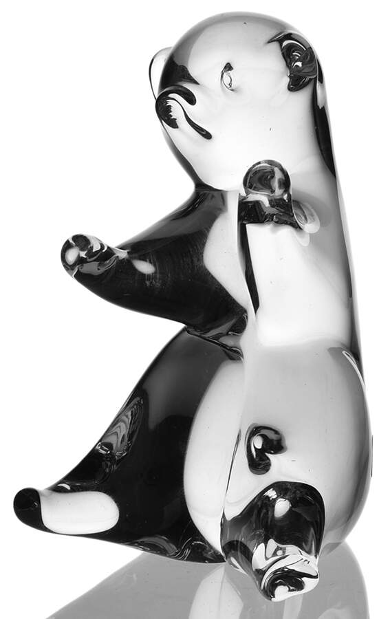 FM Konstglas Art Glass Teddy Bear-Clear - No Box by Konstglas (Ronneby)-1