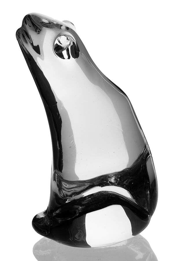 FM Konstglas Art Glass Frog-Clear - No Box by Konstglas (Ronneby)-1
