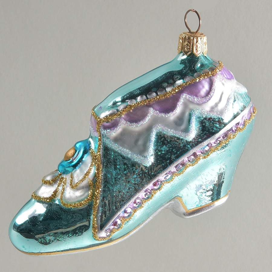 Cinderella-Polonaise Ornaments Slipper - Boxed by Kurt Adler-1