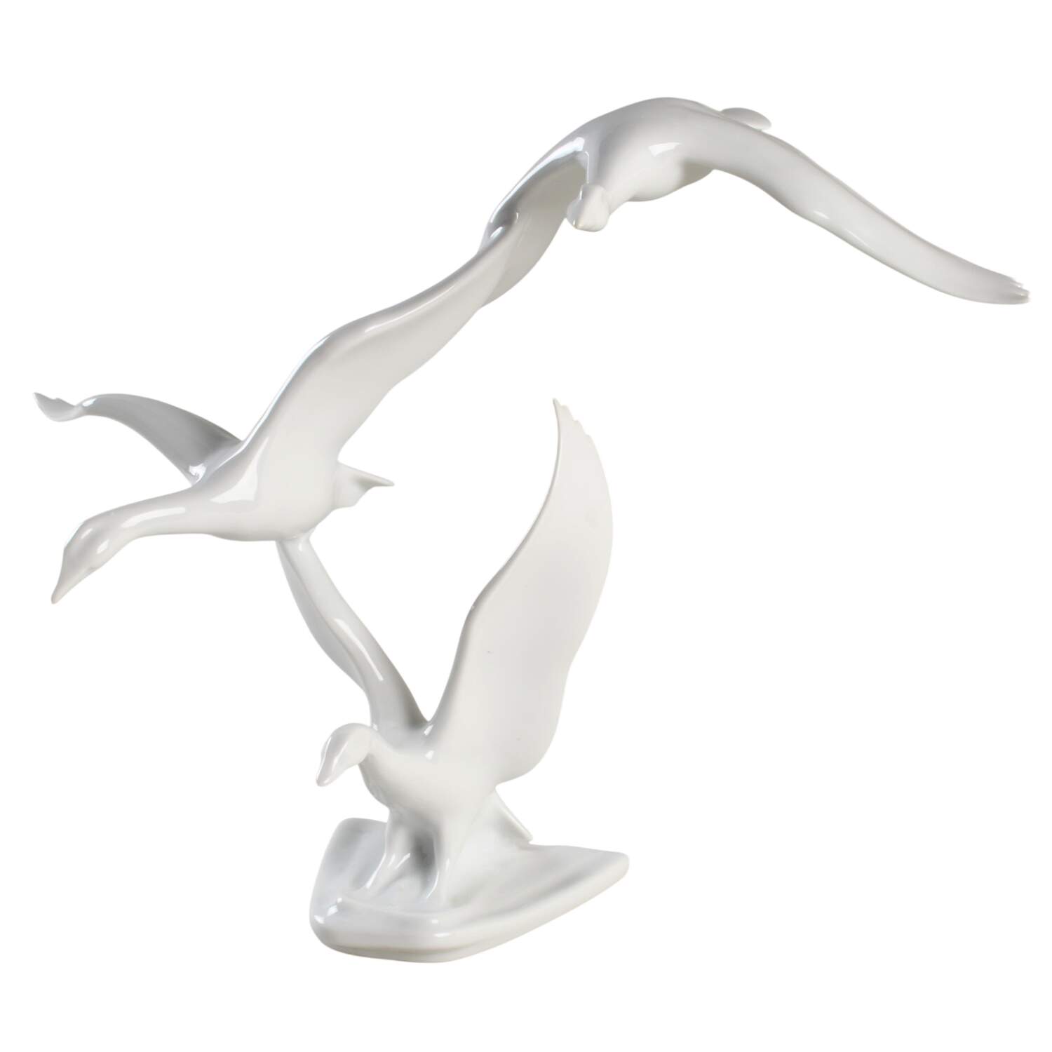 Birds Three Flying Geese (White Glaze) - No Box by Kaiser-1