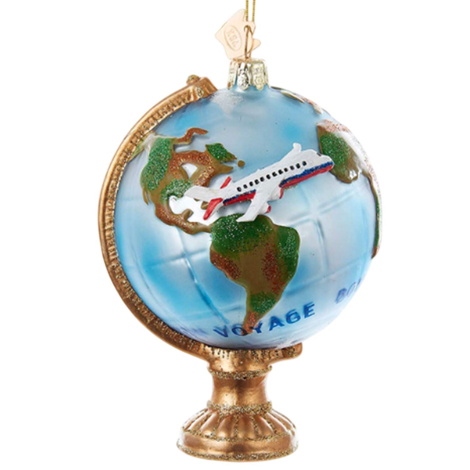 Travel Globe With Airplane - No Box by Kurt Adler-1