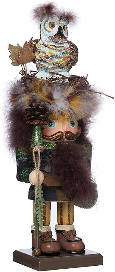 Hollywood Nutcracker Woodsman With Owl - Boxed by Kurt Adler-1