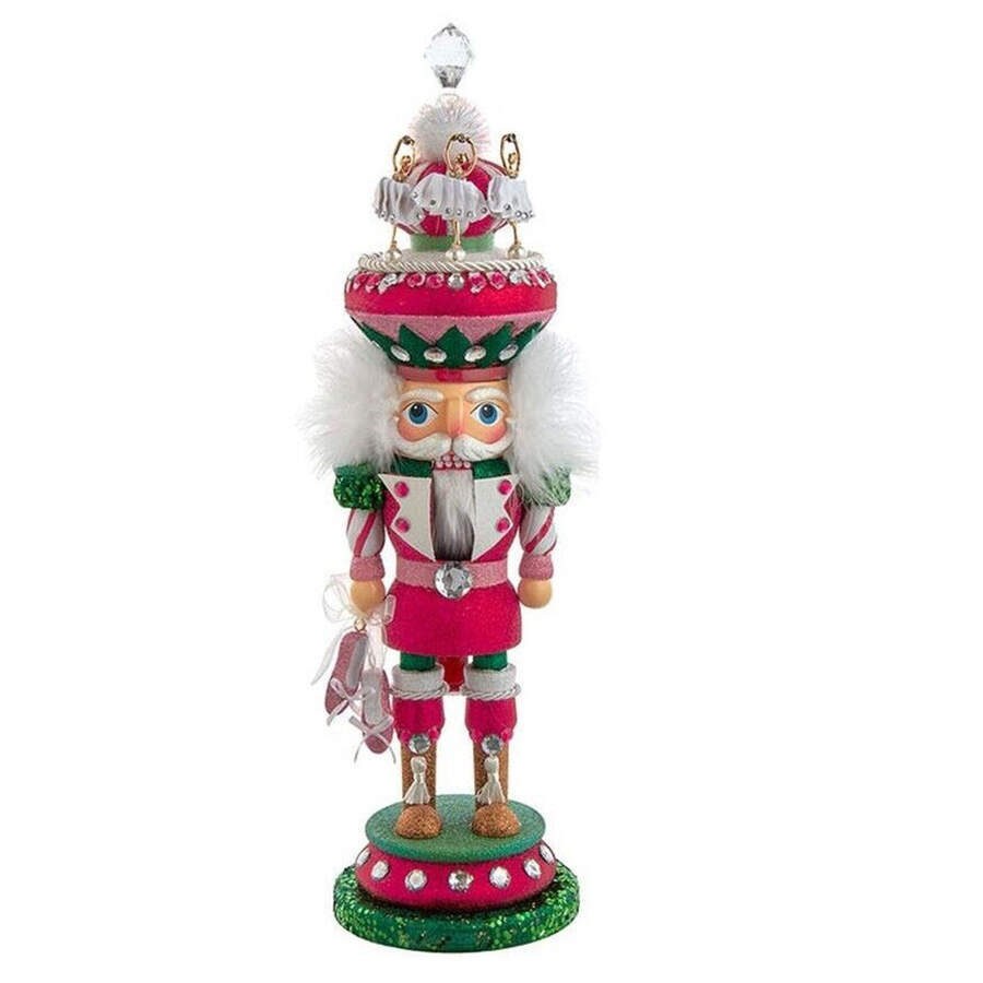 Hollywood Nutcracker Pink And Green Ballet Soldier - No Box by Kurt Adler-1