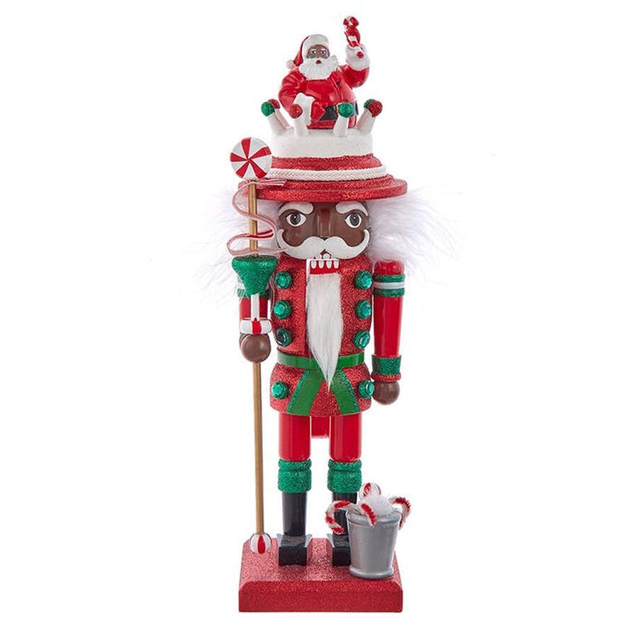 Hollywood Nutcracker African American Santa - Boxed by Kurt Adler-1