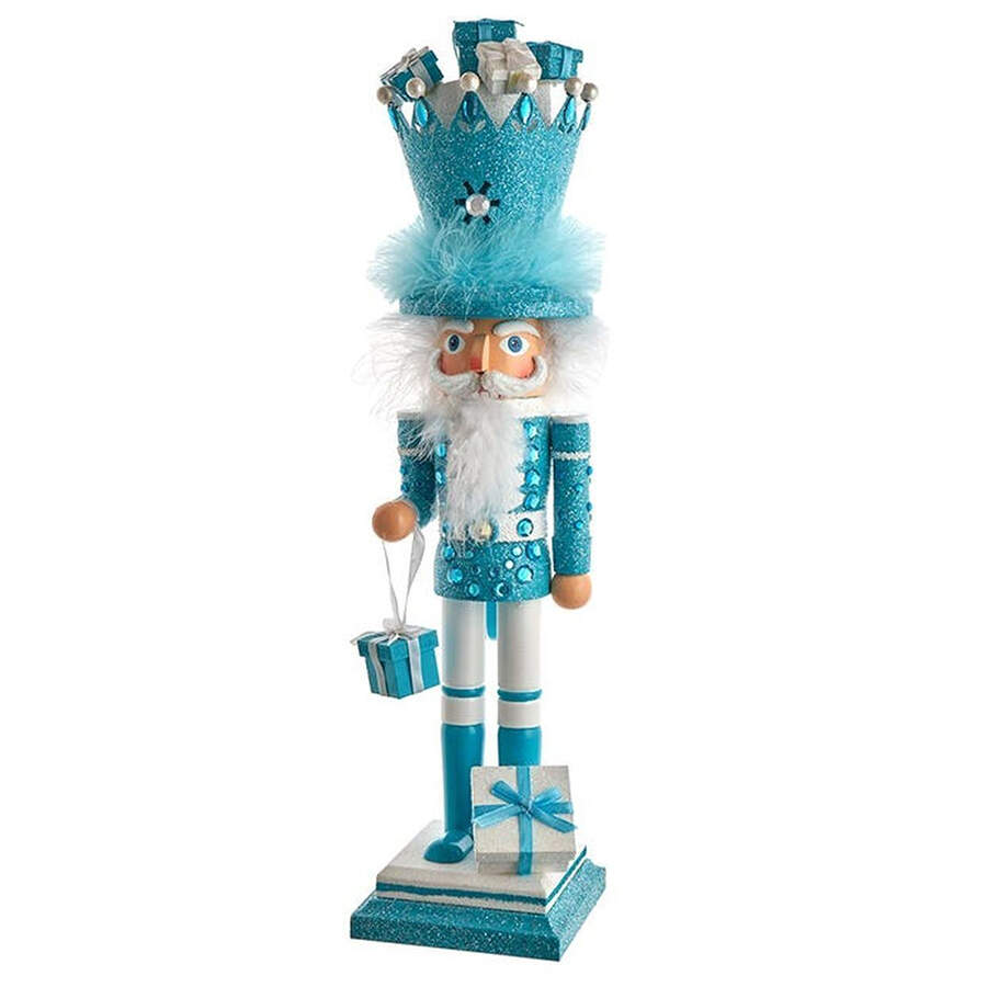 Hollywood Nutcracker Blue Gift Box Hat - No Box by Kurt Adler-1