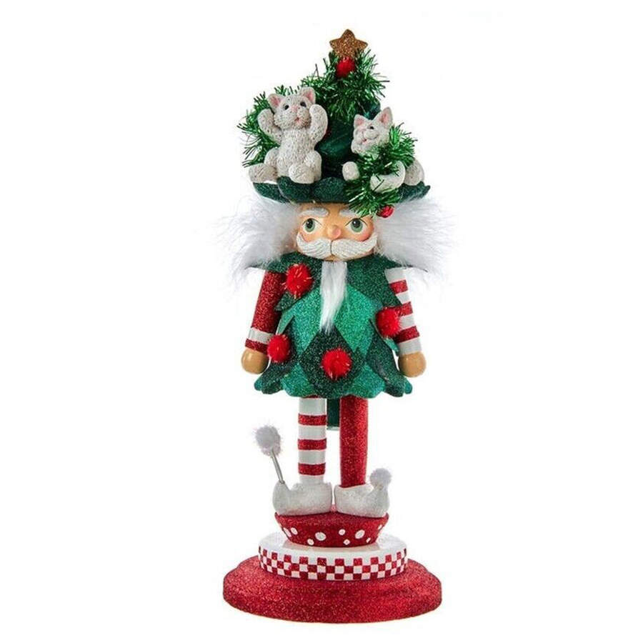 Hollywood Nutcracker Cats In Tree Hat - Boxed by Kurt Adler-1