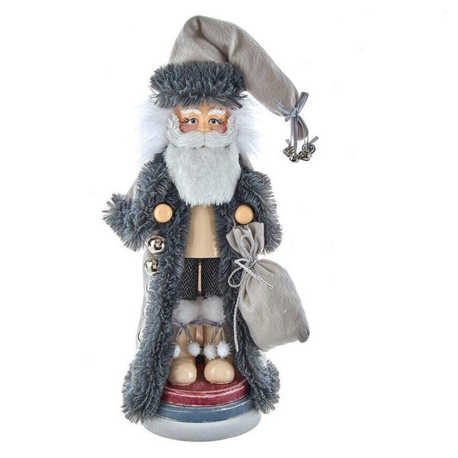 Hollywood Nutcracker White And Grey Santa - Boxed by Kurt Adler-1