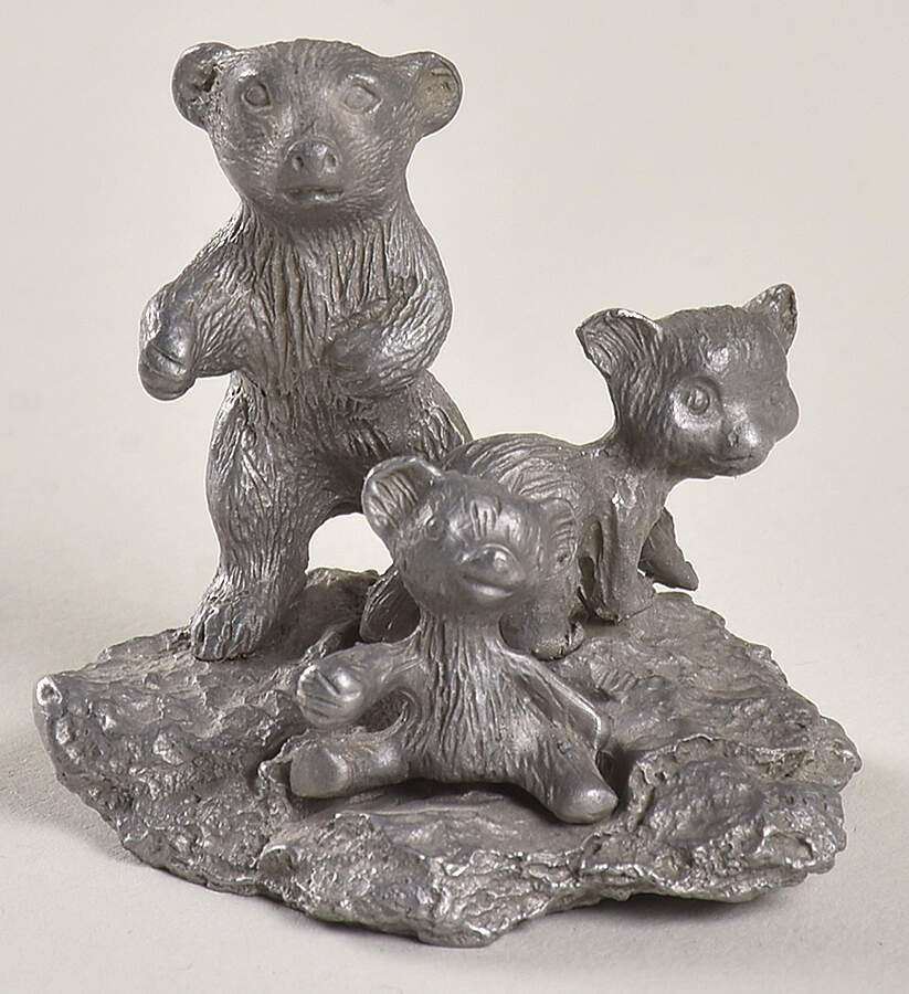 Pewter Figurines Bear Cubs - With Box by Kelly Waters-1