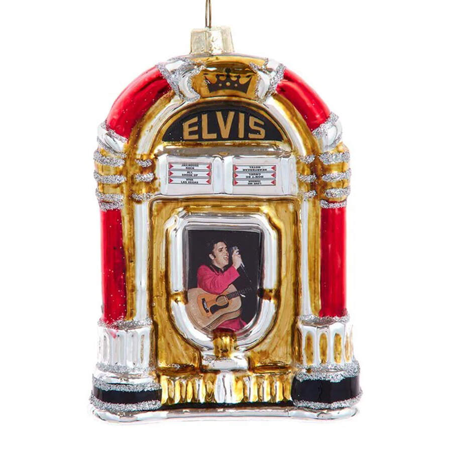 Elvis - Blown Glass Juke Box - No Box by Kurt Adler-1